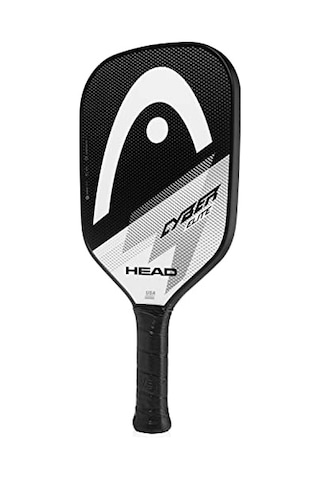 Head Cyber Elite Pickleball Paddle, Fiberglas Yüzey, Siyah/beyaz Renk, Orta Seviyelere Başlıyor Açık Mavi