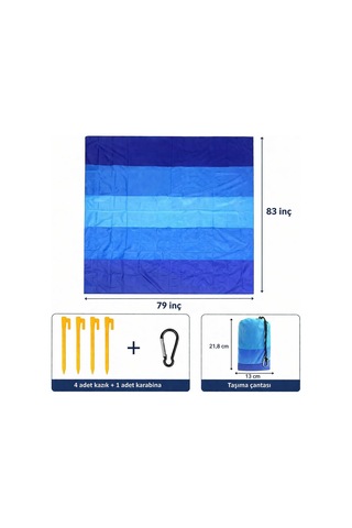 Lexroo Plaj Battaniyesi, Kum Geçirmez Plaj Paspası 200,6 Cm X 210,8 Cm Çok Renkli