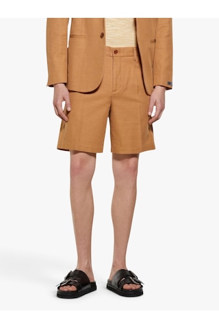 Sisley %100 Pamuk Yırtmaç Detaylı Regular Fit Bermuda Şort Erkek Kahverengi Şort - 325p4gj0s9018 Taba