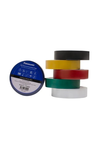 Panasonic Fr Pvc Elektrik İzolasyon Bandı Kırmızı 20m 1.80cm X 0,125mm - 8 Adet