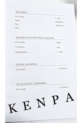 İş Sağlığı Ve Güvenliğine Tespit Öneri Defteri Ciltli Numaralı