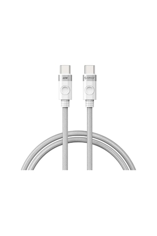Orico CDX-60CC-WH-BP 60W PD Type-C To Type-C Hızlı Şarj Ve Data Kablosu 1 M Beyaz
