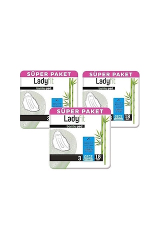 Ladyfit Bambu Ped Gece 3 x 18'li