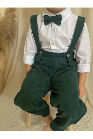 Miababy Papyonlu Fitilli Üçlü Takım Açık Yeşil
