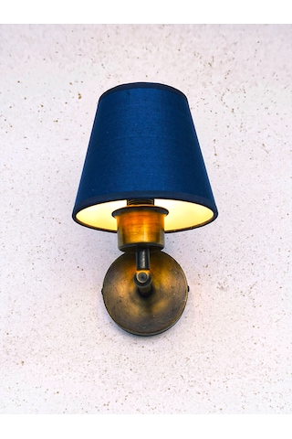 Shimmer Duvar Apliği Eskitme Gold Koyu Mavi Başlıklı Koyu Mavi