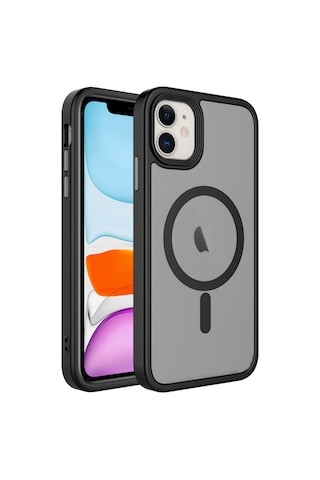 Apple Uyumlu iPhone 12 Kılıf Mat Arka Yüzey Wireless Şarj Özellikli Zore Flet Magsafe Kılıf