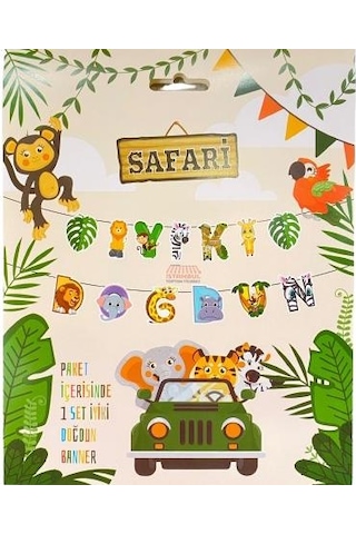 Safari Karakterli İyi Ki Doğdun Banner Tüm Yaşlar