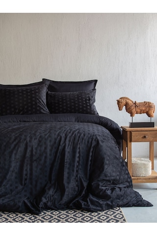 Bedline Uniq Touch Nevresim Takımı Çift Kişilik Times Siyah