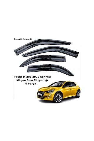 Peugeot 208 Mügen Cam Rüzgarlığı 2020 Sonrası 4 Lü Set