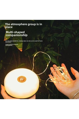 Geeroyoo Uzun Süre Sarjlı Çadır Feneri, Dış Mekan Kullanıma Uygun, Manyetik Asma Fonksiyonu, Acil Ve Stüdyo Işığı, 20 Metre Uzunlukta Islak Işık Çok Renkli