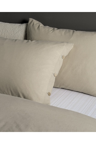 Madame Coco Mer Tek Kişilik Yıkamalı Linen Nevresim Takımı - Bej Nt0000000111tek Kişilik-bej