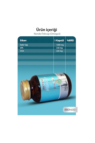 Fishcap Balık Yağı Omega 3 Epa Dha 1000 Mg 50 Yumuşak Jelatin Softgel Kapsül