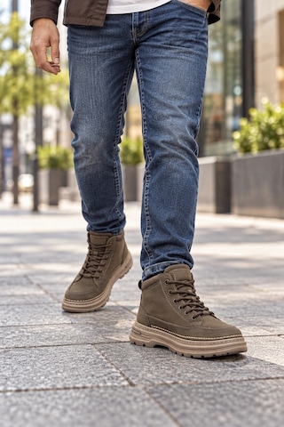 In Step Canda Erkek Kahverengi Nubuk Bağcıklı Casual Bot / Günlük Ayakkabı Kahve