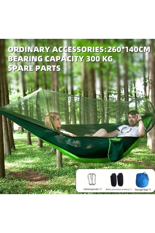 Maxaccess İki Kişilik Asılı Hamak 661 Lb Askeri Yeşil Taşıma Askısı+kilit Haki