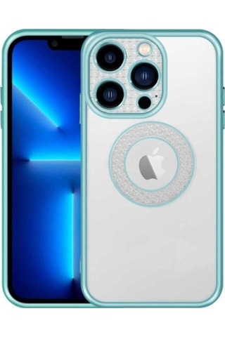 Apple Uyumlu iPhone 12 Pro Kılıf Kamera Korumalı Logo Gösteren Zore Esta Kapak Yeşil