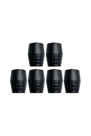 6x Mikrofon Standı Kauçuk Ayaklar Kauçuk Kapak Siyah