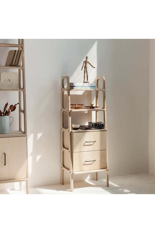 Woodesk Stanza, Ahşap, 140x50, Natural Renk, Kitaplık Cpt4677-50