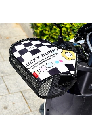 Fortunelane Motorsiklet İçin Yazlık Uv Koruma, Su Geçirmez Isı Yalıtım El Kollukları Şans Panda Desenli, Tek Beden