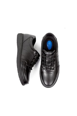 Ortopedik Topuk Masajlı Hakiki Deri Erkek Ayakkabı Bva-18 Siyah