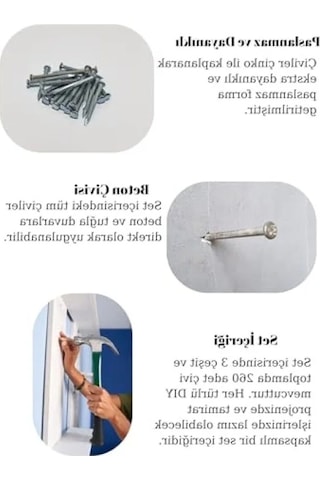 260 Adet Paslanmaz Çivi Seti, 3 Çeşit 0.2 MM