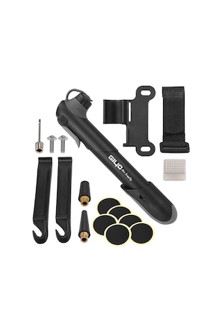 Kosona Bisiklet Lastik Pompası Seti - 120 Psı Manuel Presta/schrader Valf, Tamir Aletleri Ve Patçalar İçeren Dayanıklı Mini Pomp Kit