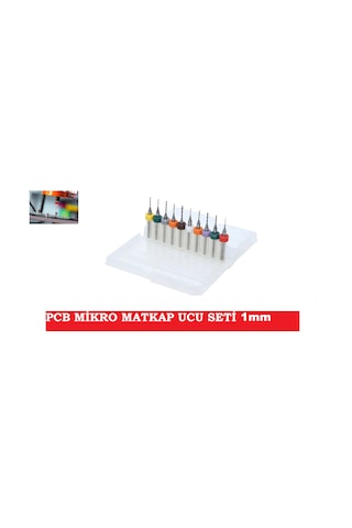 Pcb Mikro Mini Karbür Matkap Ucu 1mm 10lu Set
