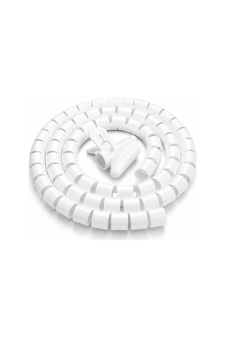20 Mm X 1.5 Metre Spiral Kablo Düzenleyici Kablo Toplayıcı Beyaz
