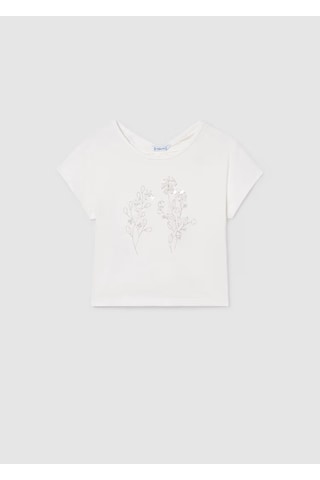 Mayoral Kız Çocuk T-shirt 6002 Krem