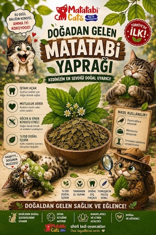 Happy Leaf %100 Doğal Matatabi Yaprağı 40 Ml Kedi Nanesi/catnip Değildir