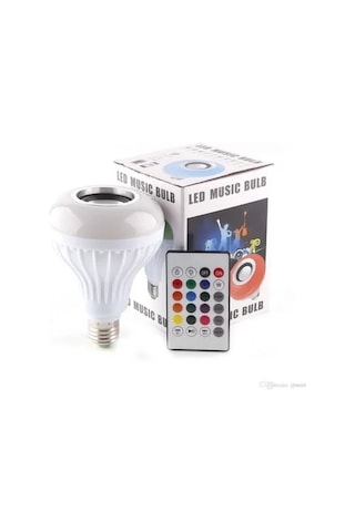 Akıllı Led Ampül Hoparlör Bluetooth +kumandalı