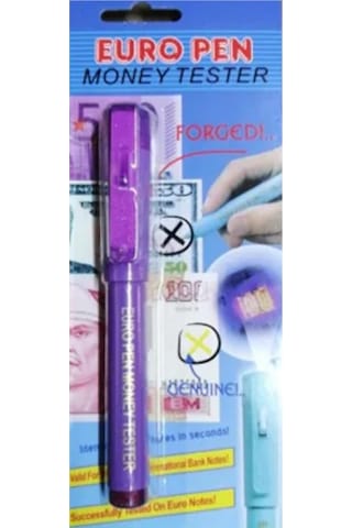 Euro Pen Uv Mor Işıklı Para Kontrol Kalemi