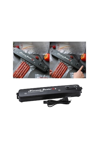 Createtech Vakum Suntek Siyah Otomatik Mühürleyen Makinesi Gıda Evi Depolama Ge Siyah