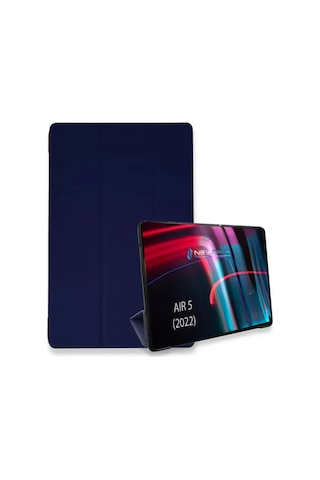 Apple İpad Uyumlu Air 5 2022 Kılıf Tablet Smart Kılıf - Lacivert Arka Kapak