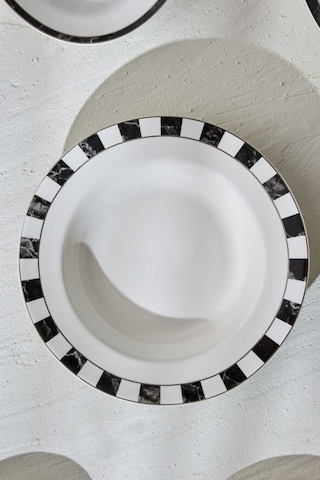 Karaca Damalı Porselen Çukur Tabak 22 cm