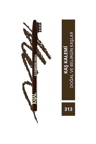 Kajal Kapağı Fırçalı Kahverengi Kaş Kalemi 313 Dark Brown