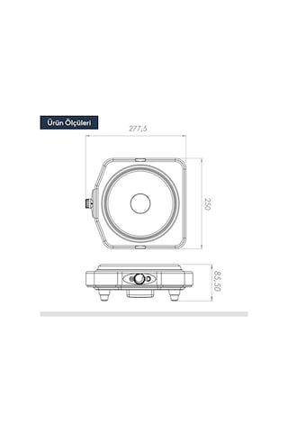 Uğur 1500W Hotplate Tekli Elektrikli Set Üstü Ocak