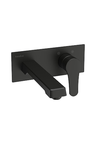 Teska Quasar Pro Siyah Ankastre Lavabo Bataryası