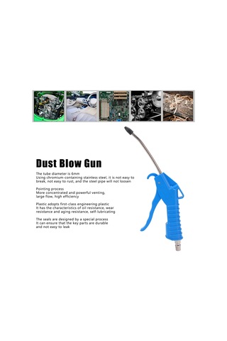 Ximistore9 6mm Girişli 160psı Yüksek Basınçlı Paslanmaz Çelik Toz Blower Silici, Fabrika Ve Ev İçin Yüksek Verimli Temizlik Aracı Mavi