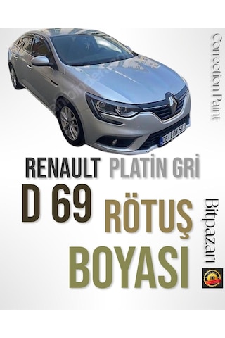 D69 - Metalik Platin Grisi - Renault Profesyonel Rötüş Boyası - Taş Izi Ve Çizik