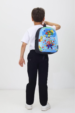 Süper Mario Temalı Macera Dolu Ortopedik Anaokul Ve İlkokul Çantası MAvi