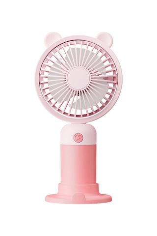Taşınabililir Mini Usb Şarjlı 3 Kademeli El Masaüstü Vantilatör Fan Soğutucu Ym88216 Pembe