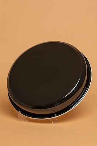 Velluto Nero Yuvarlak Emaye Siyah Fırın Tepsisi Ebutay Siyah