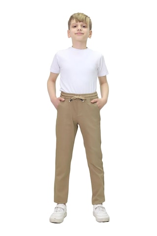 Bulutteks Atiba Okul Keten Pantolon Unisex Bej Camel Rengi Kıyafetleri Üniforması Çocuk Genç