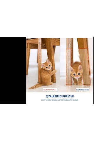 Kedi Caydırıcı Eğitim Bandı, Mobilyalar Için Tırmalamaya Karşı Önleyici, %100 Şeffaf10 Cm X 10 Mt