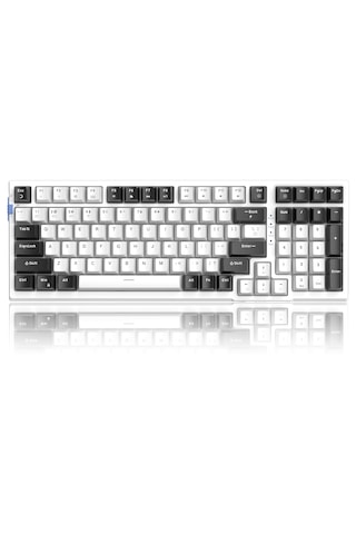 Magegee Sky98 99 Tuş Kablosuz Rgb Hot-swap Gasket Siyah-beyaz Gaming Klavye