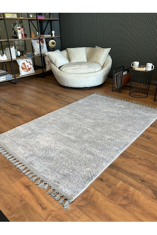 Saraz Halı Puffy Kabartma Desenli Yıkanabilir Kaymaz Taban Salon Halısı Mutfak Koridor Halısı S52