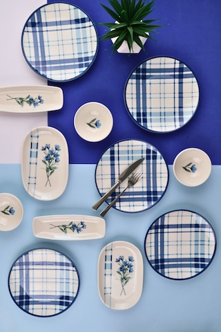 Tabak Evi Porselen Silvia Kahvaltı Ve İkram Takımı 6 Kişilik 14 Parça Tvl14kahprs1213 Çok Renkli