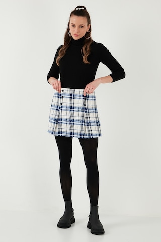 Lela Regular Fit Kışlık Tüvit Mini Bayan Şort Etek 611Et0020 Saks