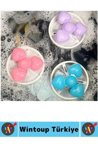 Çamaşır Makinesi Temizlenebilir Tekrar Kullanılabilir Yüzen Tüy Toz Kıl Saç Toplayıcı Filtre 6 Adet Çok Renkli