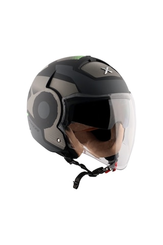 Axor Striker Ultron Açık Kask Siyah-gri Siyah - Gri